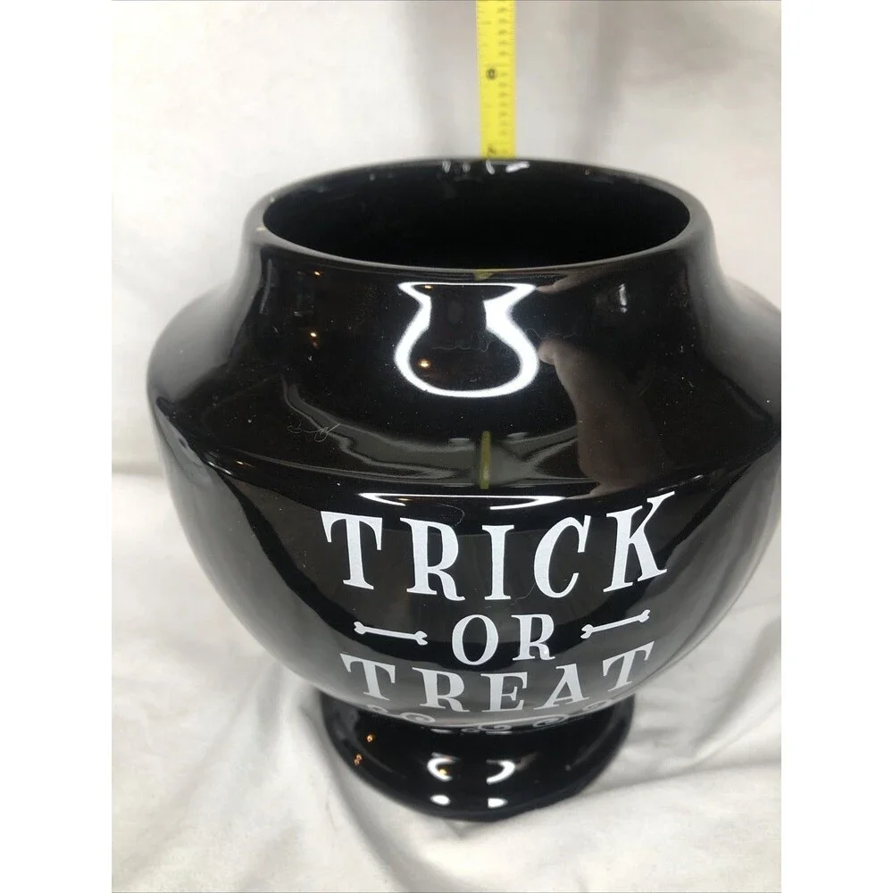 HYDE & EEK TRICK OR TREAT CERAMIC COOKIE JAR HALLOWEEN 👻 Target NO LID READ